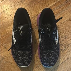 Brooks Black and Purple Athletic Shoes for Running